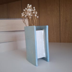 Handmade Book Vase – Ceramic Book Shaped Flower Vase – Literary Home Decor – Unique Gift for Book Lovers