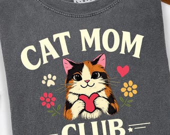Cat Mom Shirt, Cat Mama Tee, Comfort Colors Cat Mom TShirt, Gift For Cat Mom, Funny Cat Shirt, Cat Lover Shirt, New Cat Mom Shirt, Fur Mama