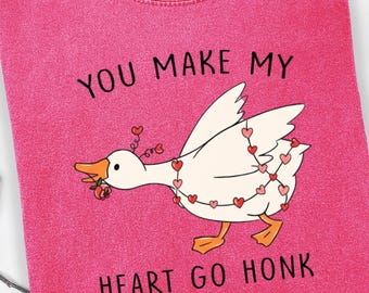 You Make My Heart Go Honk Goose Shirt, Funny Valentine Tee