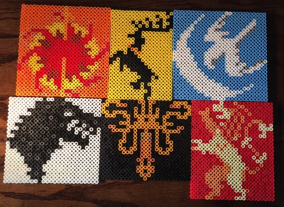 Game Of Thrones Coaster Set Got Perler Set Perler Beads 8 Etsy