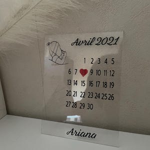 Cornice personalizzata in plexiglass per annuncio nascita – Regalo originale per neonati