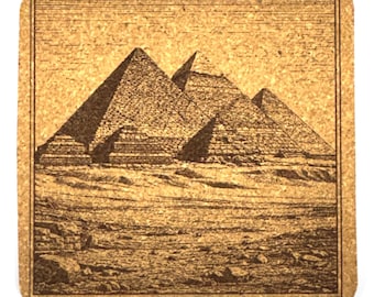 Egypt Pyramids Coaster – Classic Desert Landmark Engraved Art Design