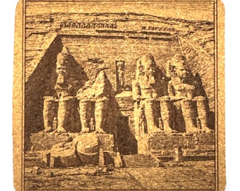 Abu Simbel Coaster – Massive Egyptian Temple Engraved Landmark Art