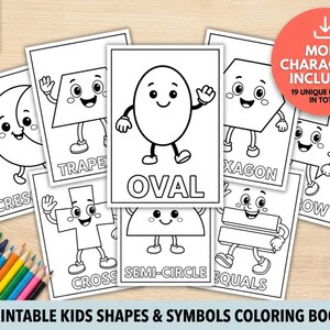 Malbuch mit 19 Grundformen für Kinder | Geometrie-Aktivität für Vorschulkinder (Digitaler Download)