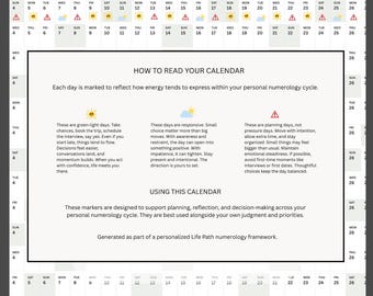 Personalized Numerology Calendar 2026 | Custom Life Path Yearly Digital Planner