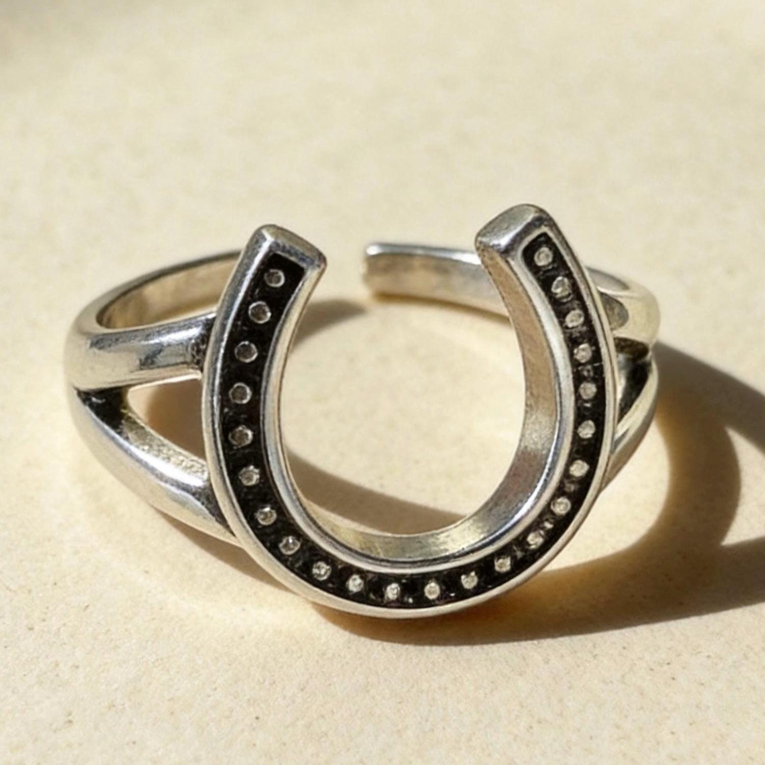 Vintage Sterling Horseshoe Ring - Etsy