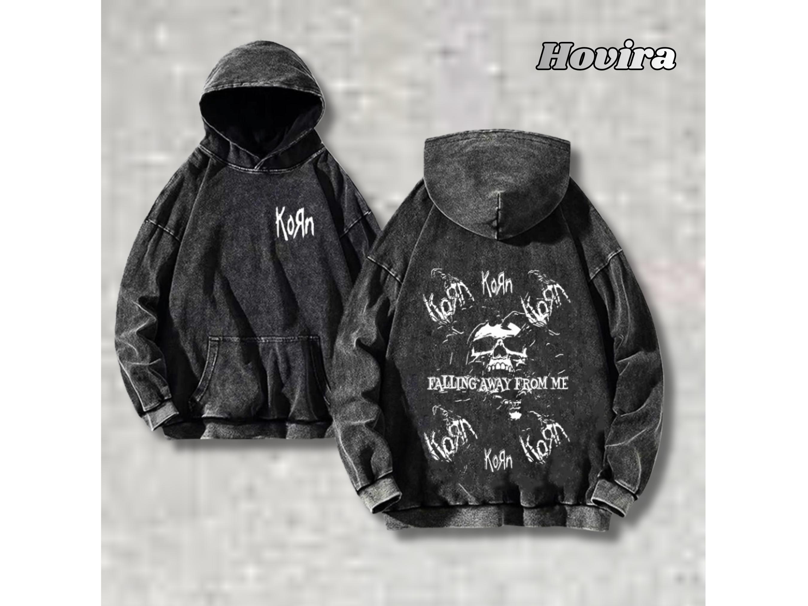 Sweat à Capuche Officiel Korn – Logo Rouge, Coupe Classique, Coton Pré-rétréci Pour Une Douceur Durable