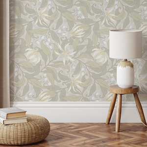 Gloriosa Neutral Linen-textured Removable Wallpaper image 1