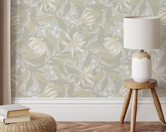 Gloriosa Neutral Linen-textured - Removable Wallpaper