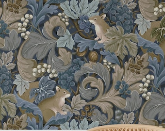 Oak Forest Squirrels - Removable Wallpaper