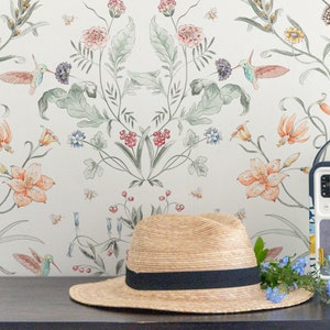 Victorian Painted Garden - Removable Wallpaper