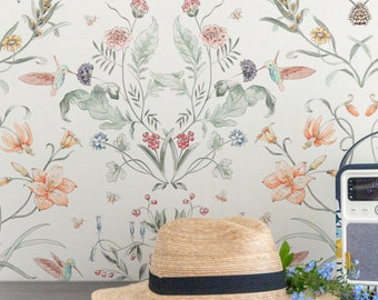 Victorian Painted Garden - Removable Wallpaper