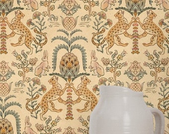 Troubadours Medieval Animals - Removable Wallpaper