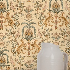 Troubadours Medieval Animals - Removable Wallpaper