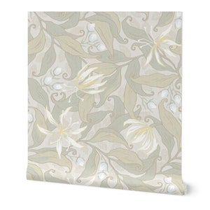 Gloriosa Neutral Linen-textured Removable Wallpaper image 3