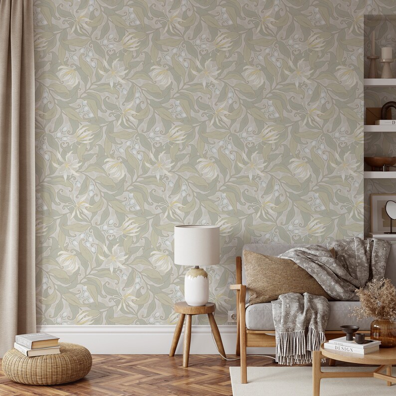 Gloriosa Neutral Linen-textured Removable Wallpaper image 1