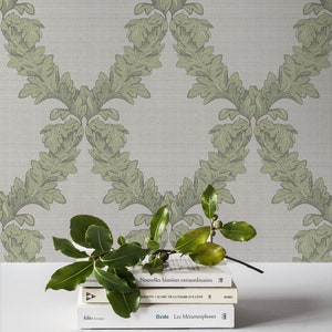 Acanthus Trellis Neutral - Removable Wallpaper