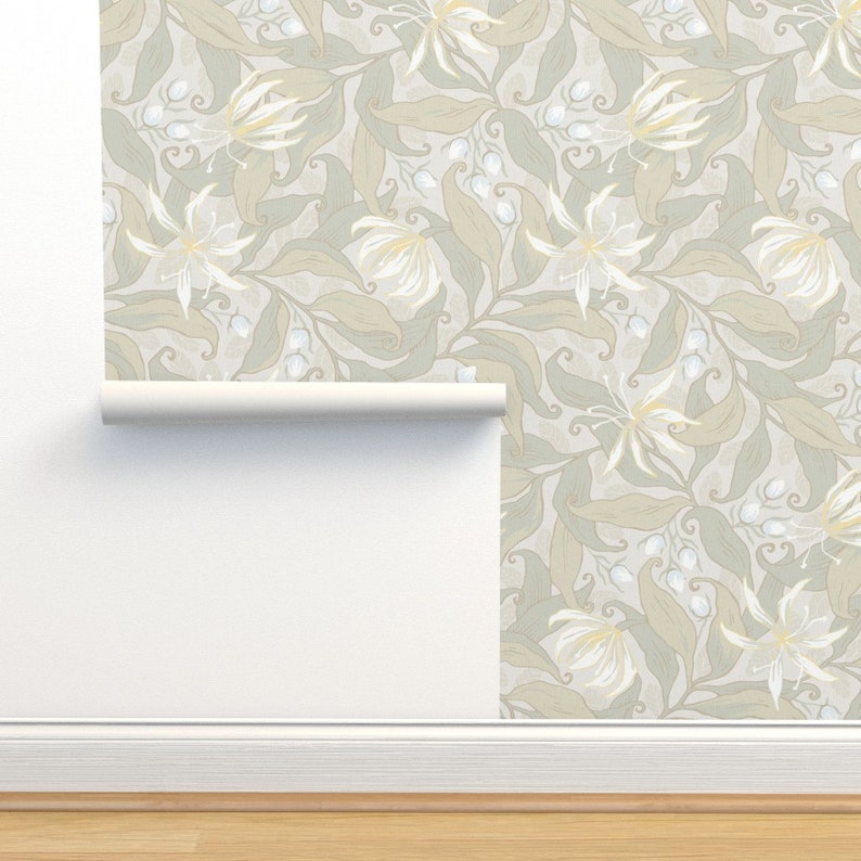 Gloriosa Neutral Linen-textured Removable Wallpaper image 4