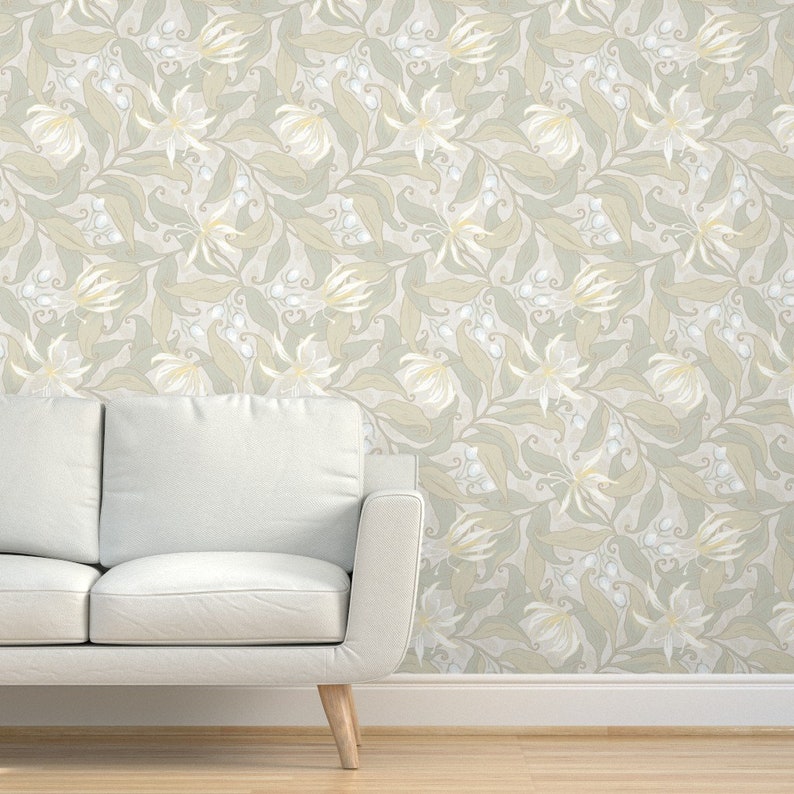 Gloriosa Neutral Linen-textured Removable Wallpaper image 7