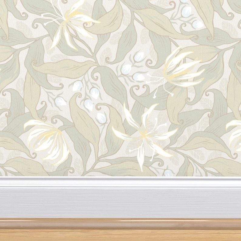 Gloriosa Neutral Linen-textured Removable Wallpaper image 8