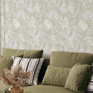 Gloriosa Neutral Linen-textured Removable Wallpaper image 9