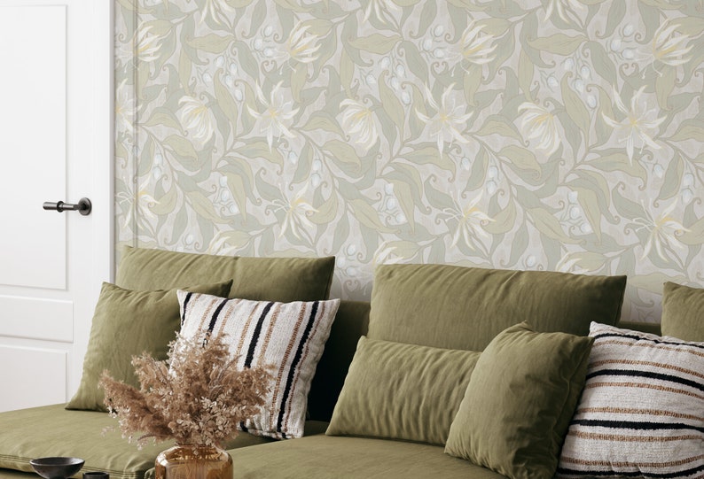 Gloriosa Neutral Linen-textured Removable Wallpaper image 9