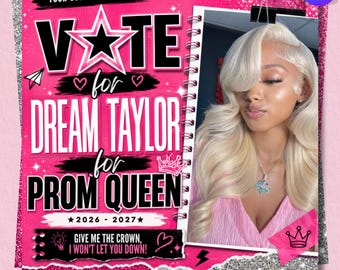 Homecoming Queen Flyer, Homecoming Flyer, homecoming campaign Flyer Vote Homecoming, HOCO Flyer, Vote for me Flyer, homecoming Flyer