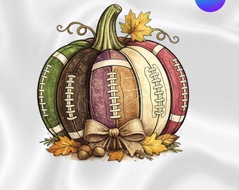Voetbal herfstpompoen PNG, Vintage gezellig herfstshirtontwerp, Game Day seizoen PNG, Herfst sublimatieontwerp