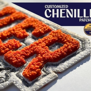 Aangepaste chenille-patches, opstrijk- of naaiwerk, Varsity Jacket-patches