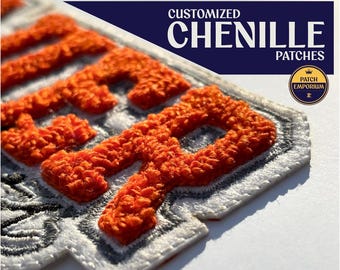 Custom Chenille Patches, Iron-On or Sew-On, Varsity Jacket Patches