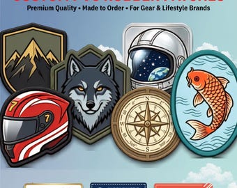 Create Your Own Custom Soft PVC Patches for Tactical Gear, 2D/3D Rubber Patch, Sew On/Iron On, Velcro Hook Backing, Morale Patches