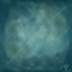 Teal - Digital Background Backdrop from Hand Painted Canvas for Photography Video Type Portrait Websites, Design, Photoshop Texture Overlay