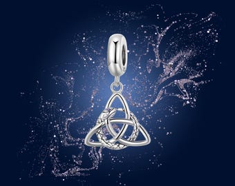 925 Sterling Silver Celtic Knot Protection Charm – Evil Eye Symbol Pendant for Snake Chain Bracelet, Celtic Jewelry Gift