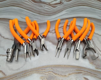 Conjunto de 8 alicates para fabricação de joias | Ferramentas manuais de precisão para trabalhos com arame, artesanato e reparos