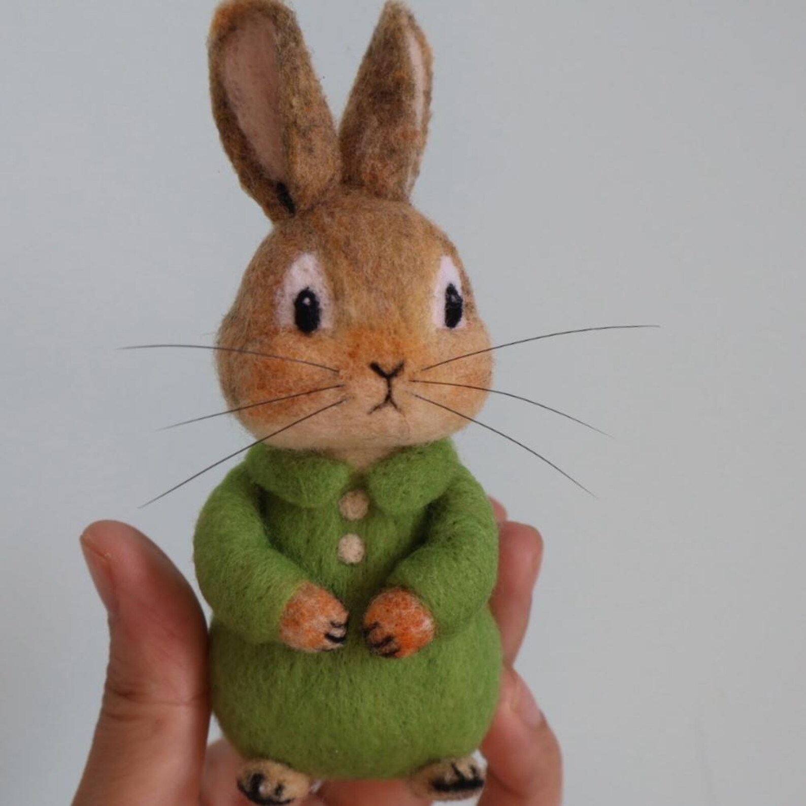 Wool Rabbit Rabbit Handmade Felt Bunny Parent and Baby Set, Wool Rabbit Figurine, Gift for ...