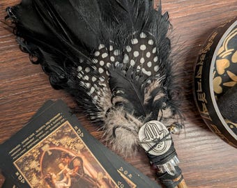 Smudge Wand | Handcrafted Feather Fan for Smoke Cleansing & Ritual Use