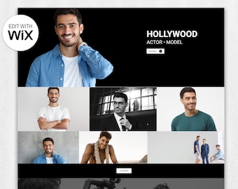 Hollywood | Wix Actor/Model Template |  Built for Performers and Artists looking to showcase their work online