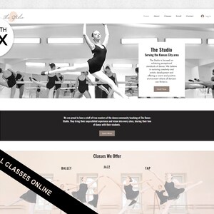 Modern eCommerce Wix Website Template - Dance Studio - Fitness Coach - bookings - appointments - classes - eCommerce - The Studio
