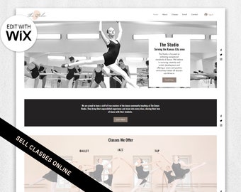 Modern eCommerce Wix Website Template - Dance Studio - Fitness Coach - bookings - appointments - classes - eCommerce - The Studio