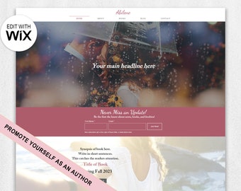 Wix Author Website Template - Modern Feminine Class Wix Blog Site - Abilene