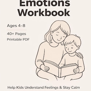 Emotions Workbook for Kids 4-8 Printable PDF | Social Emotional Learning Activities | Calm Down Worksheets | Answer Key Included
