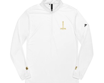 Gold Schwert Stickerei Viertel-Zip Pullover | Adidas® Stil