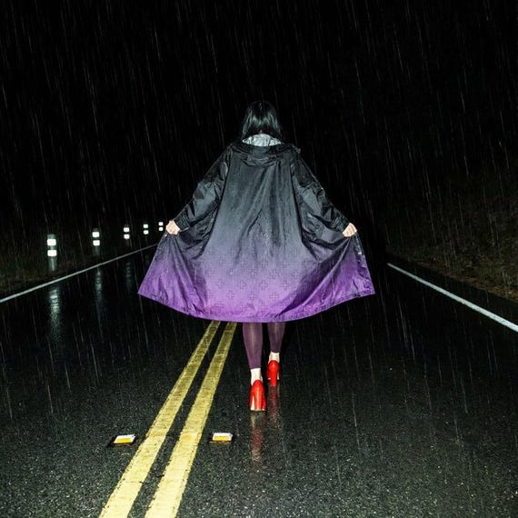 Dark Soul Gothic Raincoat: Unisex Recycled rPET Waterproof Festival Coat