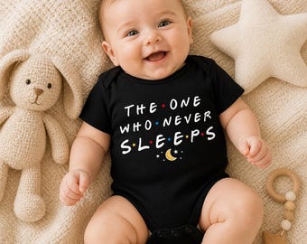 Body per neonati "Chi non dorme mai" / Divertente design per bambini insonni