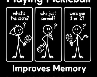 Jogar pickleball melhora a memória png Pickleball engraçado PNG, Jogador de pickleball png, Pickleball png, Presente de pickleball, Amante de pickleball