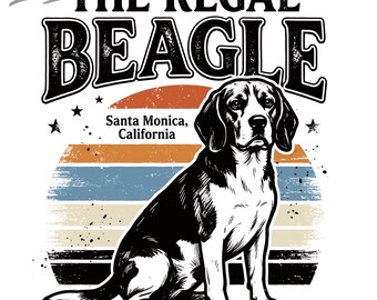 Vintage The Regal Beagle Est 1977 PNG: retro santa monica california png nostalgic bar graphic design (Digital Download)