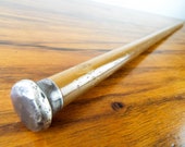 Antique 1910s Art Nouveau Walking Stick Cane Sterling Silver Top Gentlemans Accessory Downton Abbey Edwardian Evening Attire Fancy Dress