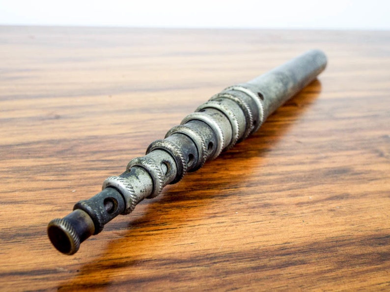 Antique Apothecary Metal Cork Cutter 10 Piece Borer Set One Etsy