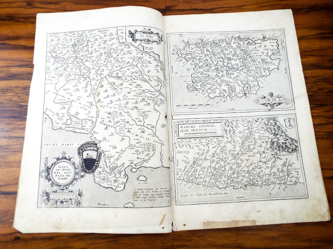 Antique Corsica Map, 1573 Ortelius Atlas, Collectors Map - Etsy