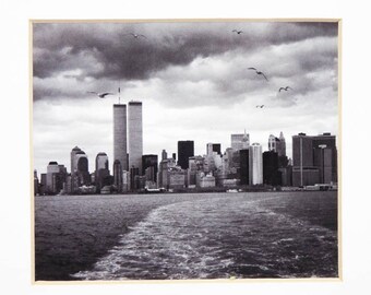 Vintage Walter Gritsik Art Photograph Photo Black & White Manhattan Skyline, Unique Contemporary Wall Hanging Artwork, Cityscape Pictures